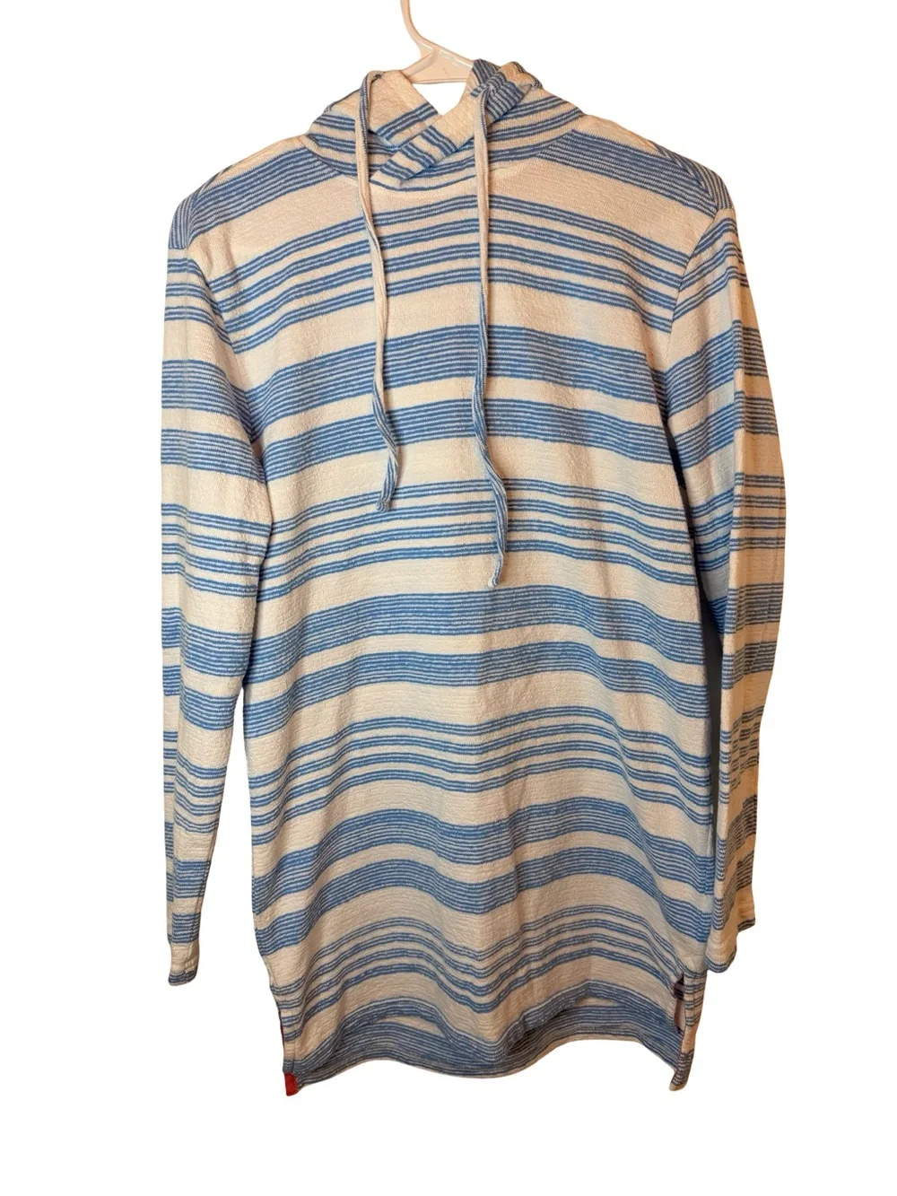 Southern Tide Blue Stripe Hoodie Tunic Pullover Coastal Grandmother Cover Up Sm - Picture 2 of 6